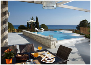 Blue Dreams Exclusive Villa Pefkos - Outdoor Dining Area