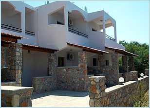 View of George Studios from the beach, Pefkos