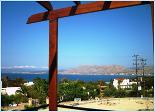View from Hibiscus's veranda, Pefkos